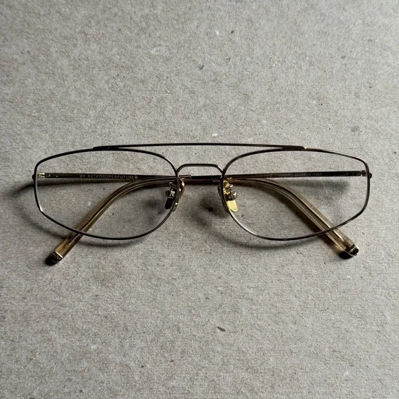 Retrosuperfuture Tema Optical Oro gold aviator eyeglasses - Picture 2 of 10